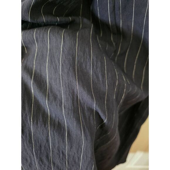 Vince Twist-Front Midi Halter Navy Striped Dress $395 NWT Sz M - Picture 8 of 10